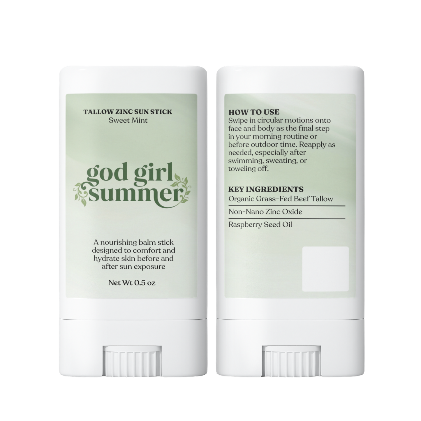 2 Pack Tallow Zinc Sun Stick