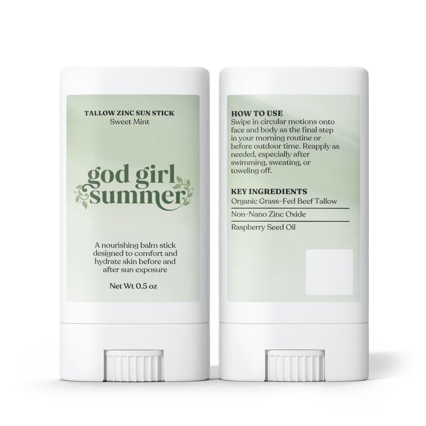 2 Pack Tallow Zinc Sun Stick