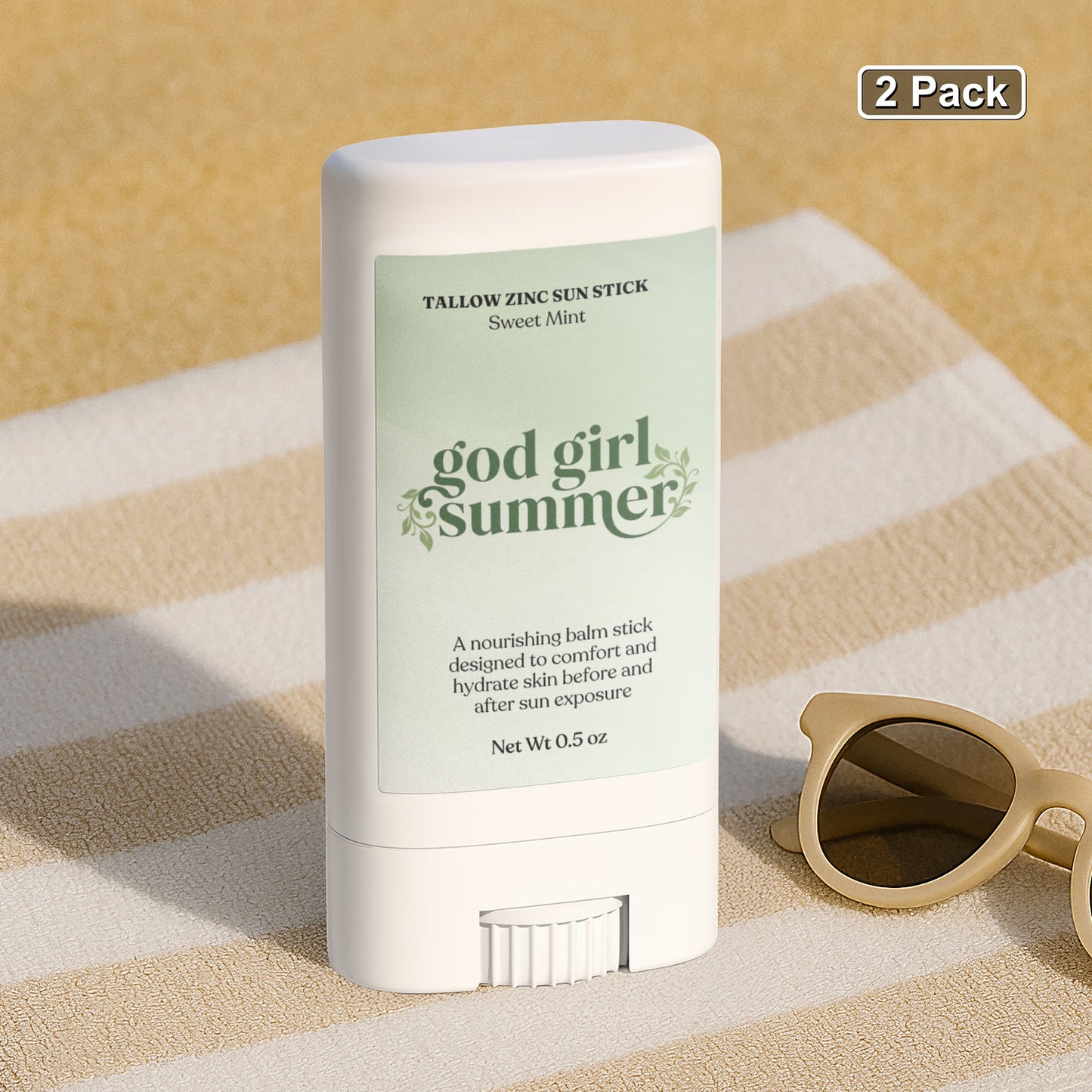 2 Pack Tallow Zinc Sun Stick