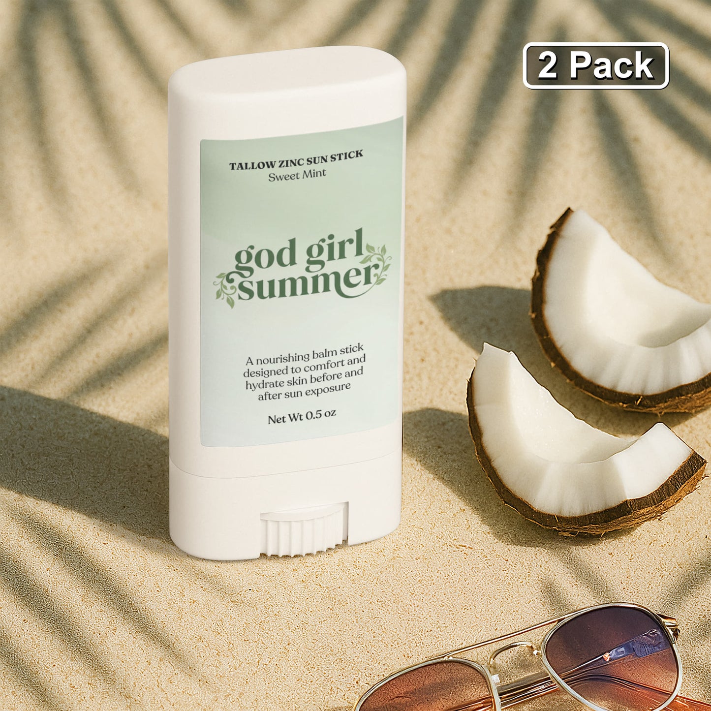 2 Pack Tallow Zinc Sun Stick