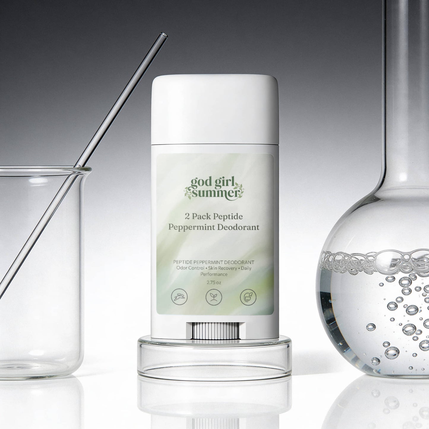 2 Pack Peptide Peppermint Deodorant