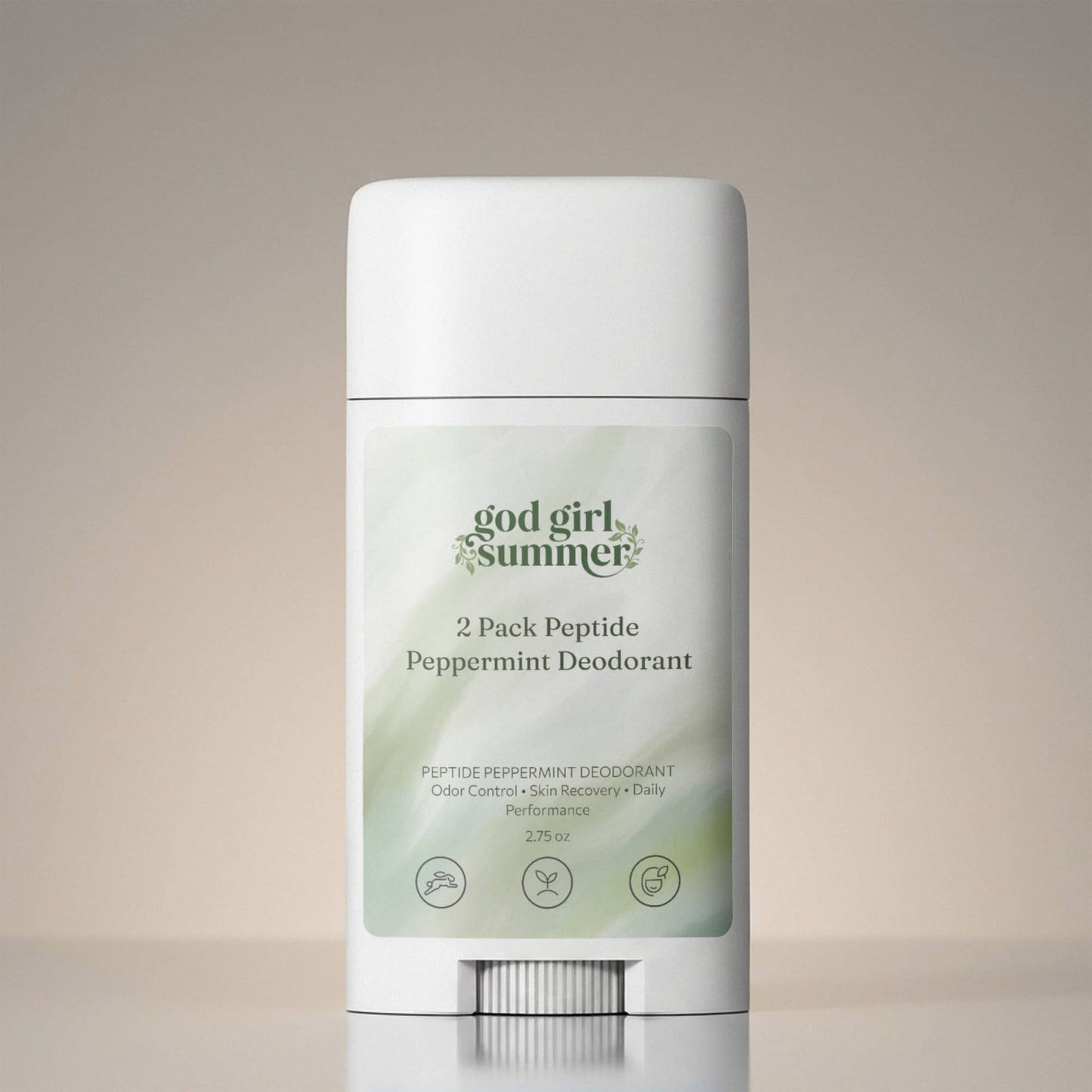 2 Pack Peptide Peppermint Deodorant